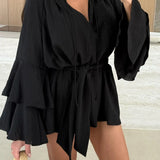 Dina™ | Rochie cămașă lejeră cu curea