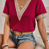 Davina | Bluză elegantă cu detalii de dantelă luxoasă