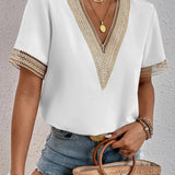 Davina | Bluză elegantă cu detalii de dantelă luxoasă