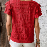 Charmaine | Bluză lejeră cu volane vesele