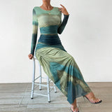 Yanisha – Rochie Damă Elegantă Maxi cu Mâneci Lungă și Croi Ajustat