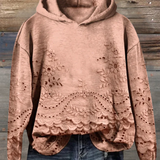 SACHZNA | Hanorac cu glugă și broderie florală