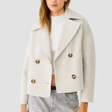 Stella – Blazer de Damă Elegant Cropped cu Rever Ascuțit