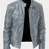 Victor - Jachetă din Piele Casual: Stil Atemporal și Confort