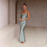 Daira – Rochie Lungă de Damă Elegantă din Satin