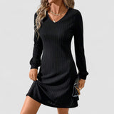 Mia – Rochie de Damă Elegantă cu Mâneci Lungi și Croială Confortabilă