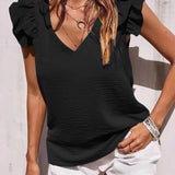 Lynette | Bluză de vară cu mâneci volanate jucăușe