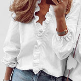 Enola | Bluză elegantă cu volane jucăușe