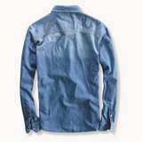 Cămașă - Amestec Periat cu Butoni în Față și Ajustare Caldă și Respirabilă