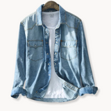 Cămașă - Amestec Periat cu Butoni în Față și Ajustare Caldă și Respirabilă