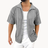 Cămașă – Croșetat cu Mâneci Scurte & Răcire Respirabilă