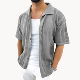 Cămașă – Croșetat cu Mâneci Scurte & Răcire Respirabilă