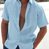 Cămașă - Amestec Ușor cu Mâneci Scurte și Mișcare Ușoară