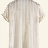 Cămașă - Guler Canelat & Amestec Ușor de Poliester