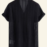 Cămașă - Guler Canelat & Amestec Ușor de Poliester