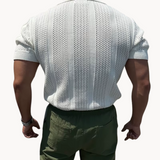 Cămașă – Plasă cu Guler Deschis și Flux de Aer Respirabil