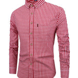 Cămașă - Carouri și Amestec Ușor pentru Mișcare Naturală