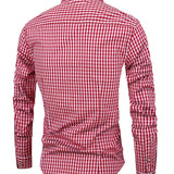 Cămașă - Carouri și Amestec Ușor pentru Mișcare Naturală