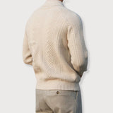 Antonio | Cămașă din poliester cu guler de scorțișoară