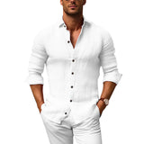 Cămașă – Croi Slim cu Guler Polo și Bază Curbată
