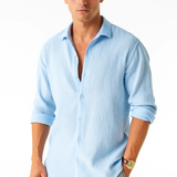 Cămașă - Guler Inteligent și Buton Complet pentru Mișcare Ușoară