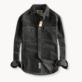 Cămașă - Țesătură din Catifea Moale și Buzunare cu Patches pentru Stocare