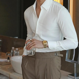 Cămașă Soft-Blend – Față cu Butoni & Ajustare Relaxată