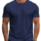 Tricou – Croi Regular din Amestec de Poliester cu Decolteu Moale