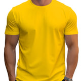 Tricou – Croi Regular din Amestec de Poliester cu Decolteu Moale