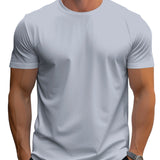 Tricou – Croi Regular din Amestec de Poliester cu Decolteu Moale