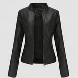 Savannah – Jachetă Damă Elegantă din Piele Vegană cu Fermoare