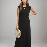 Therese™ | Rochie maxi fără mâneci în stil minimalist