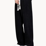 Pantaloni - Amestec de Catifea Cotel cu Croi Drept și Ajustare Spațioasă