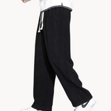 Pantaloni - Amestec de Catifea Cotel cu Croi Drept și Ajustare Spațioasă