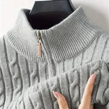 Miguel | Hanorac cu fermoar din țesătură mixtă cu senzație ultra moale