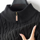 Miguel | Hanorac cu fermoar din țesătură mixtă cu senzație ultra moale