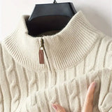 Miguel | Hanorac cu fermoar din țesătură mixtă cu senzație ultra moale