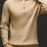 Miguel | Hanorac cu fermoar din țesătură mixtă cu senzație ultra moale