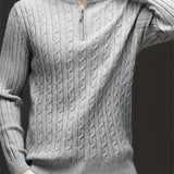 Miguel | Hanorac cu fermoar din țesătură mixtă cu senzație ultra moale