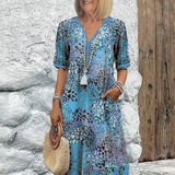 Nina – Rochie Midi de Damă Elegantă Vie