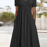 Delilah – Rochie Midi de Damă cu Talie și Buzunare