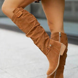 Glaiza – Botine de Damă Elegante Până la Genunchi din Suede