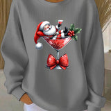 Zorica - Pulover de Crăciun cu un design jucăuș al figurii de Crăciun