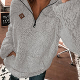 NOREEN | Pulover Teddy cu Fermuar