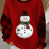 Zorinca - Pulover de Crăciun cu motiv de om de zăpadă