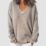 VERONIKA | Pulover din cașmir cu decolteu în V