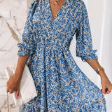 Alina – Rochie de Damă cu Volane la Mâneci Elegantă și Feminină