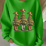 Zorica - Pulover de Crăciun cu brad de Crăciun occidental