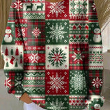 Zorica - Pulover de Crăciun tricotat cu design de iarnă