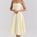 Dolly – Rochie de Damă Midi A-Line din Bumbac Elegantă